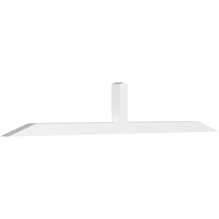 Ekena Millwork Portland Architectural Grade PVC Gable Bracket, 108"W x 18"H x 4"D x 4"F, 4/12 Pitch GBP108X18X0404POR00